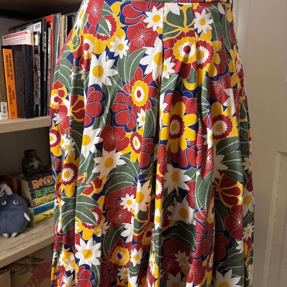 ModCloth Color Floral Skirt XS - Picture 3 of 7